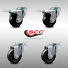 Service Caster 3.5 Inch SS Hard Rubber Wheel Swivel Top Plate Caster Total Lock Brake SCC, 2PK SCC-SSTTL20S3514-HRS-2-S-2